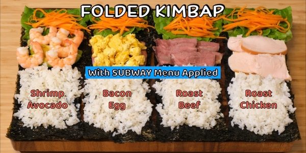 Korean Folded Kimbap Recipe with SUBWAY menu applied / Gimbap Recipe | Olive’s Cooking